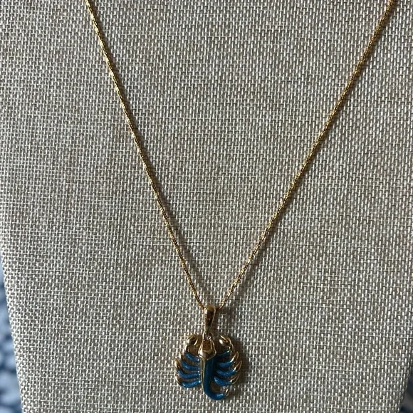 Vintage 1980’s Bob Mackie Blue and Gold Enamel Scorpio Necklace - Picture 7 of 10